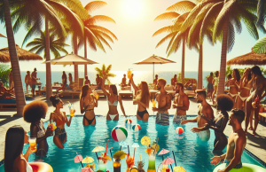 Pool Party Tropical Drinks Fremont Street Experience Pool Party Tropical Drinks Fremont Street Experience